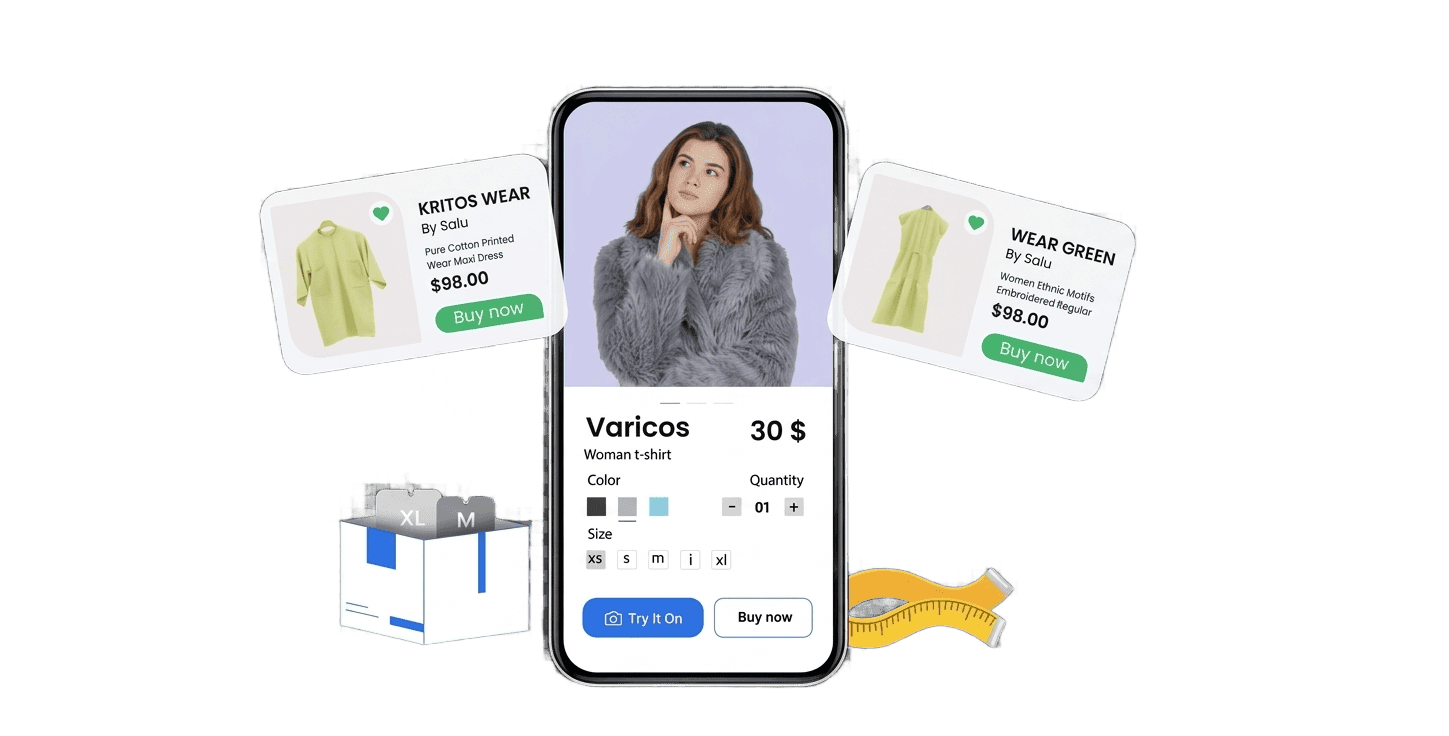 PrimeStyle AI try-on and sizing preview