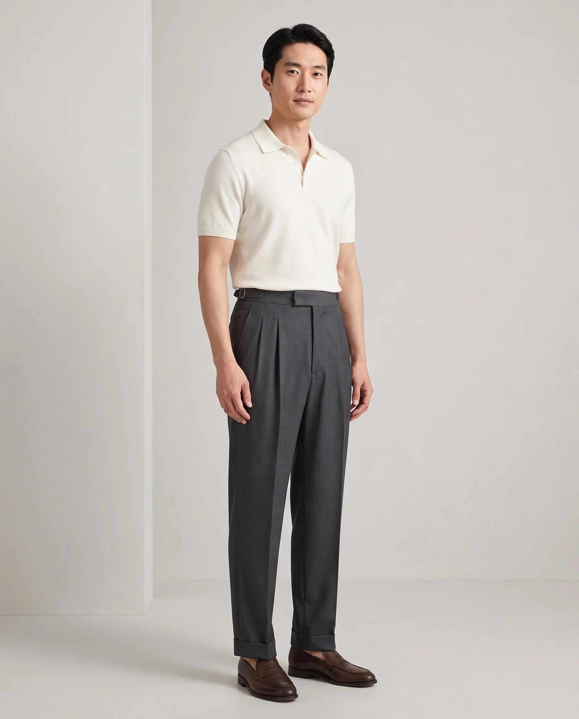 Charcoal Pleated Trouser from the men edit