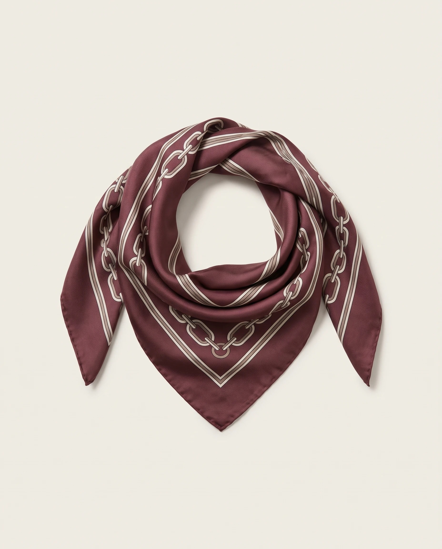 Burgundy Silk Scarf