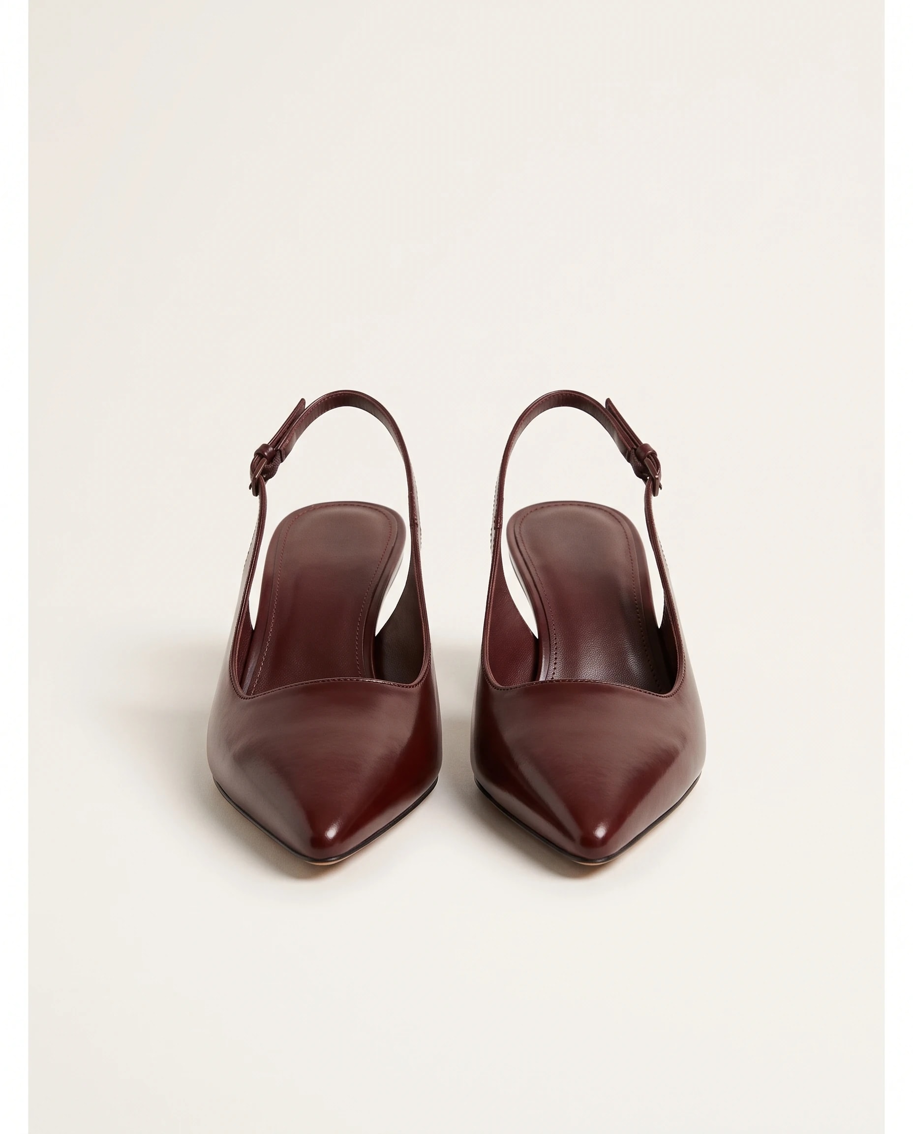 Oxblood Leather Slingback Pump