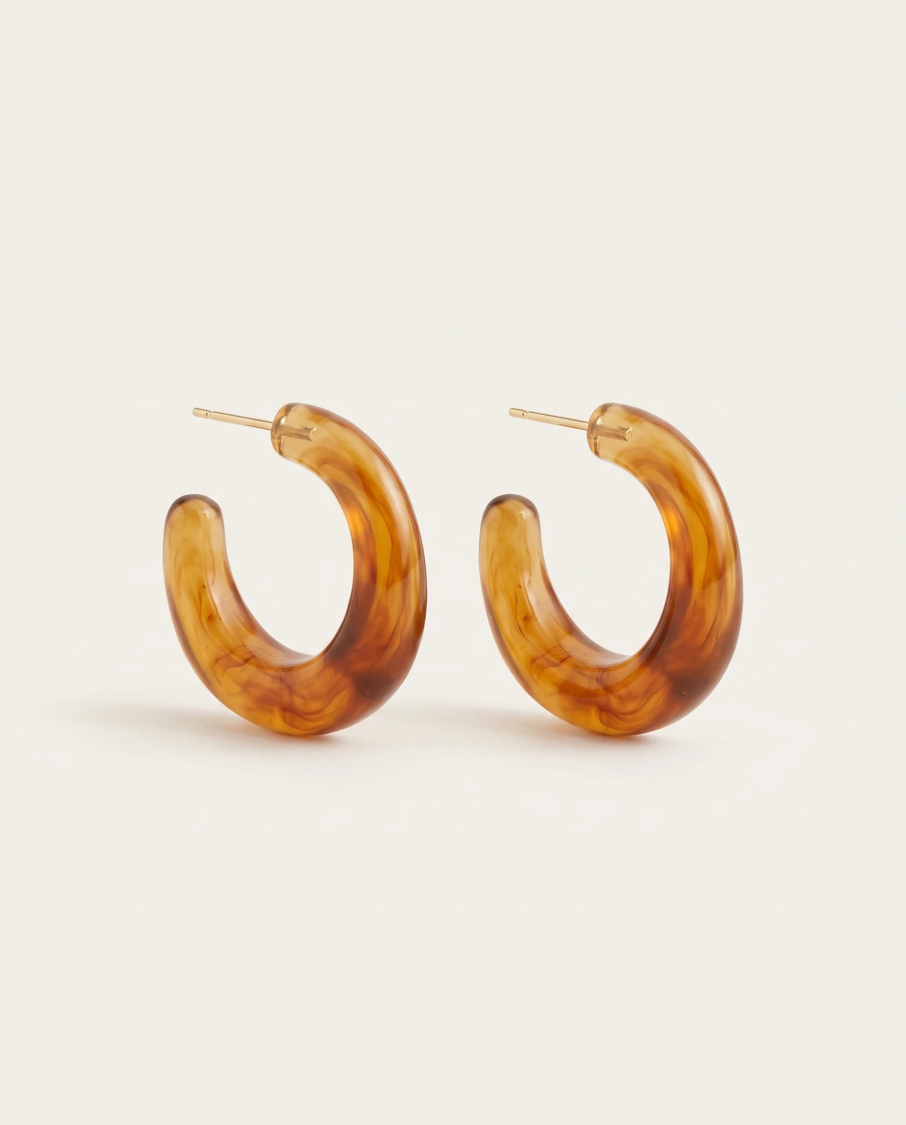Tortoiseshell Resin Hoop Set