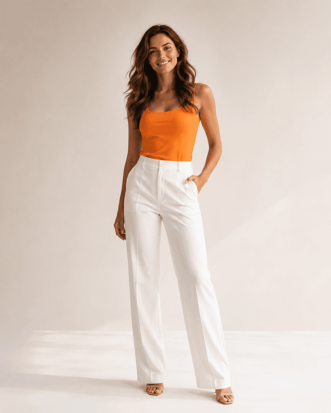 Creator styling a shoppable look