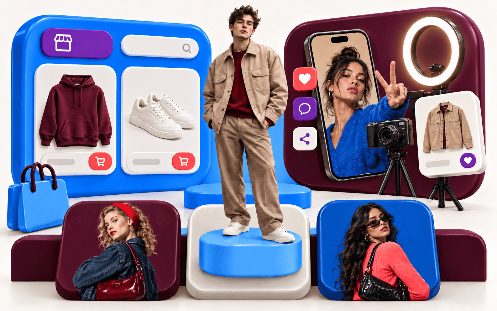 Supplier products connected to merchant storefronts and creator content