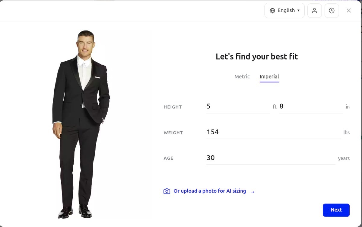 A size recommendation. In seconds.